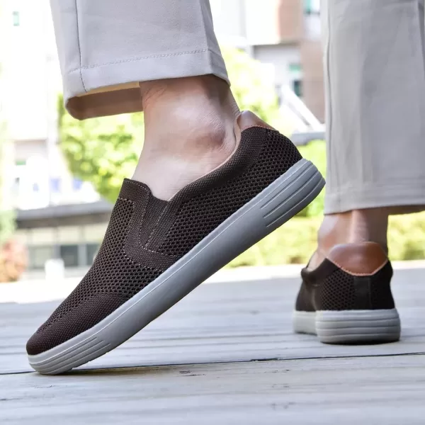 TIOSEBON Men's Mesh Slip on Walking Shoes-Comfortable Work Drving Tennis Loafer Sneaker