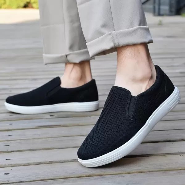 TIOSEBON Men's Mesh Slip on Walking Shoes-Comfortable Work Drving Tennis Loafer Sneaker