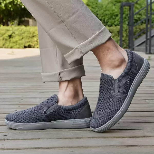TIOSEBON Men's Mesh Slip on Walking Shoes-Comfortable Work Drving Tennis Loafer Sneaker