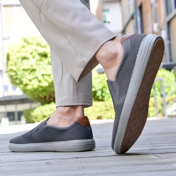 TIOSEBON Men's Mesh Slip on Walking Shoes-Comfortable Work Drving Tennis Loafer Sneaker