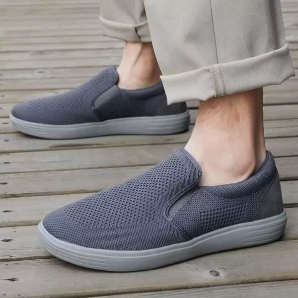 TIOSEBON Men's Mesh Slip on Walking Shoes-Comfortable Work Drving Tennis Loafer Sneaker