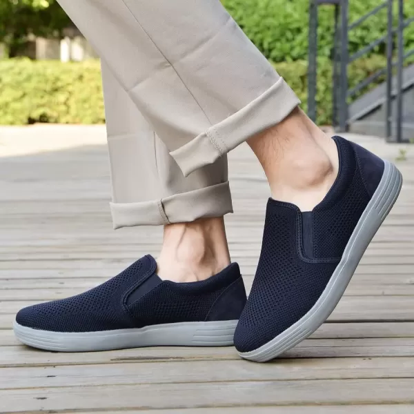 TIOSEBON Men's Mesh Slip on Walking Shoes-Comfortable Work Drving Tennis Loafer Sneaker