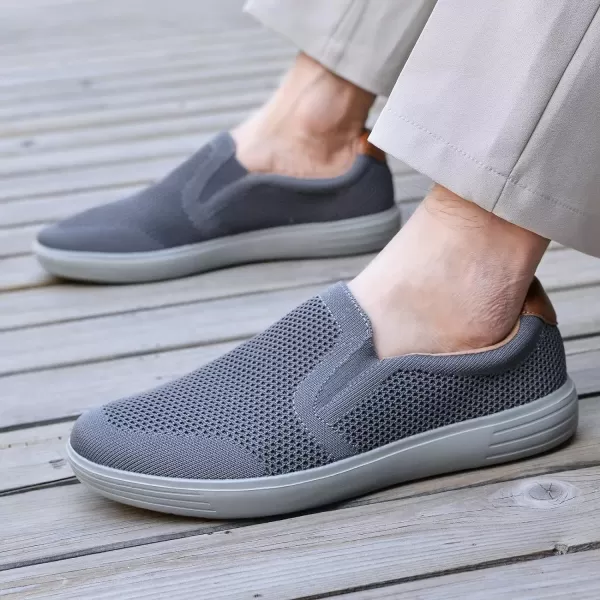 TIOSEBON Men's Mesh Slip on Walking Shoes-Comfortable Work Drving Tennis Loafer Sneaker