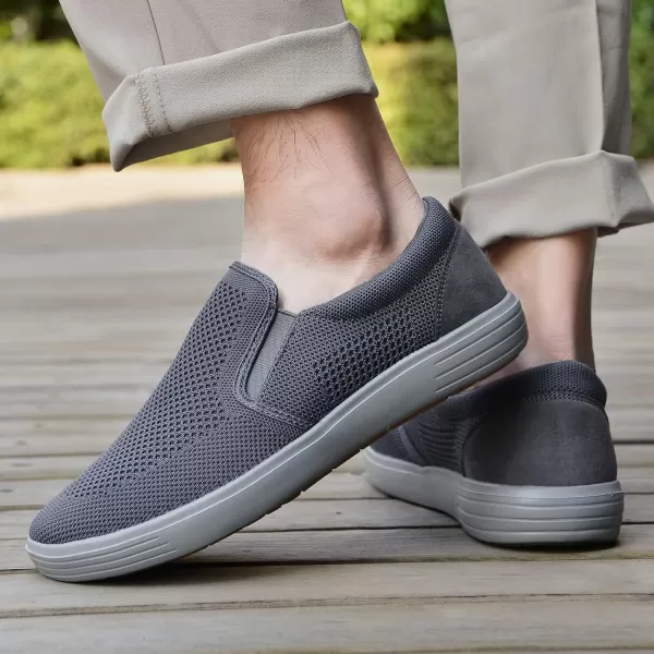 TIOSEBON Men's Mesh Slip on Walking Shoes-Comfortable Work Drving Tennis Loafer Sneaker