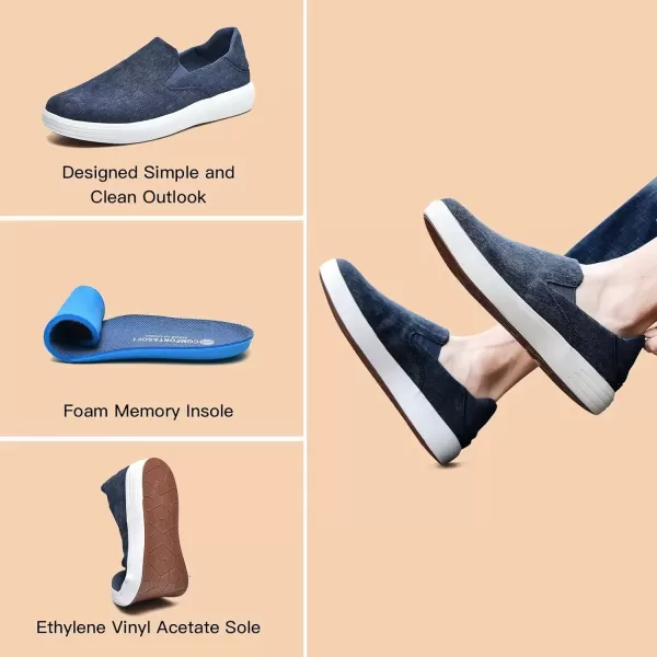 TIOSEBON Men's Mesh Slip on Walking Shoes-Comfortable Work Drving Tennis Loafer Sneaker
