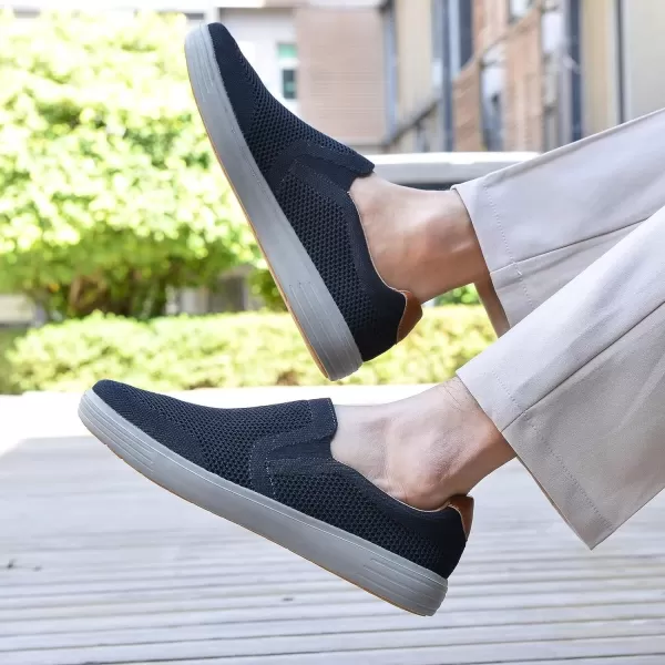 TIOSEBON Men's Mesh Slip on Walking Shoes-Comfortable Work Drving Tennis Loafer Sneaker