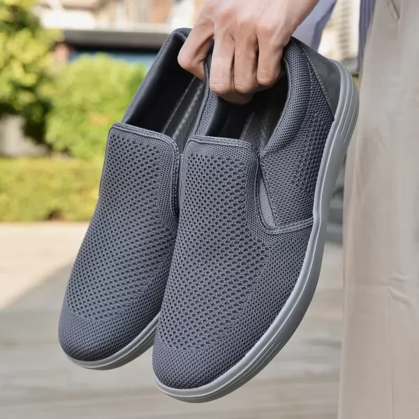 TIOSEBON Men's Mesh Slip on Walking Shoes-Comfortable Work Drving Tennis Loafer Sneaker