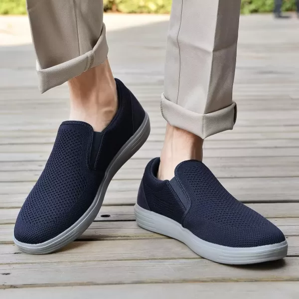 TIOSEBON Men's Mesh Slip on Walking Shoes-Comfortable Work Drving Tennis Loafer Sneaker