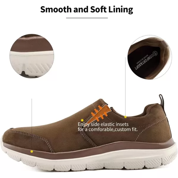 TIOSEBON Men's Slip On Walking Loafers-Comfortable Tennis Driving Work Shoes