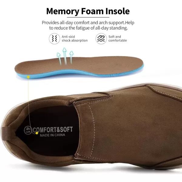 TIOSEBON Men's Slip On Walking Loafers-Comfortable Tennis Driving Work Shoes