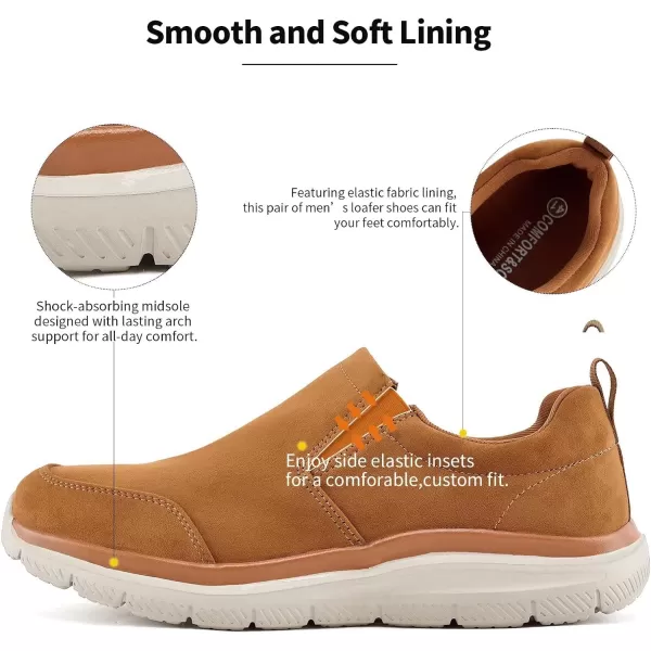 TIOSEBON Men's Slip On Walking Loafers-Comfortable Tennis Driving Work Shoes