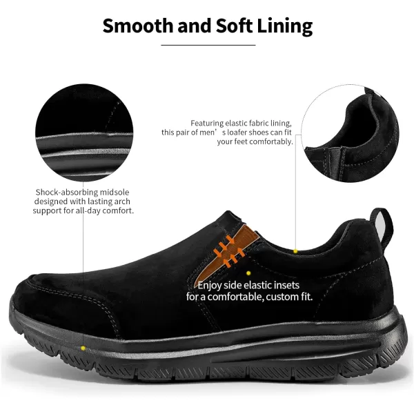 TIOSEBON Men's Slip On Walking Loafers-Comfortable Tennis Driving Work Shoes