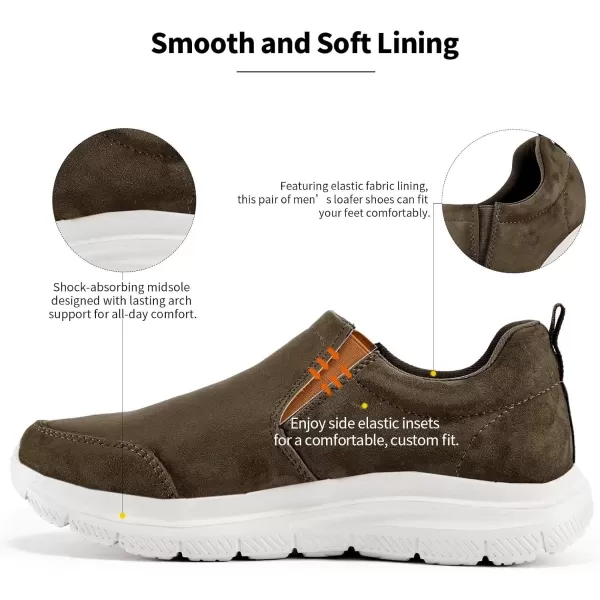 TIOSEBON Men's Slip On Walking Loafers-Comfortable Tennis Driving Work Shoes