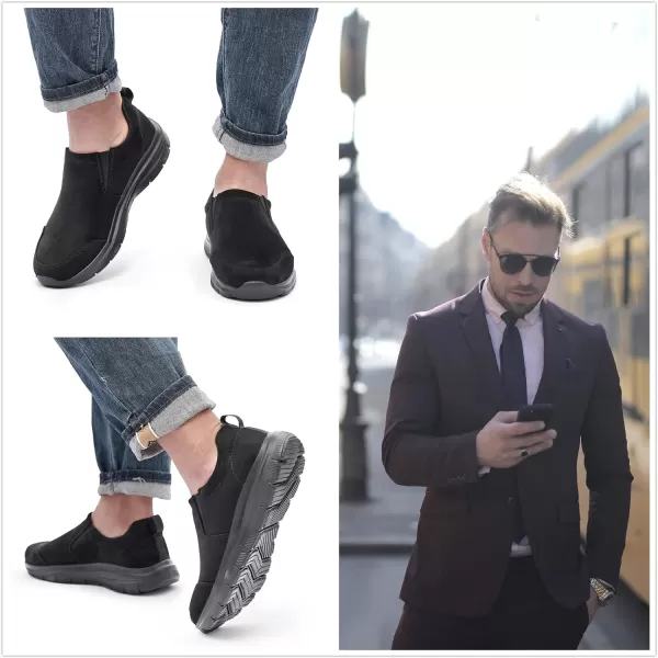 TIOSEBON Men's Slip On Walking Loafers-Comfortable Tennis Driving Work Shoes