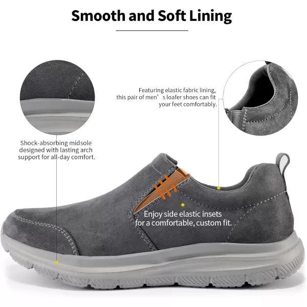 TIOSEBON Men's Slip On Walking Loafers-Comfortable Tennis Driving Work Shoes