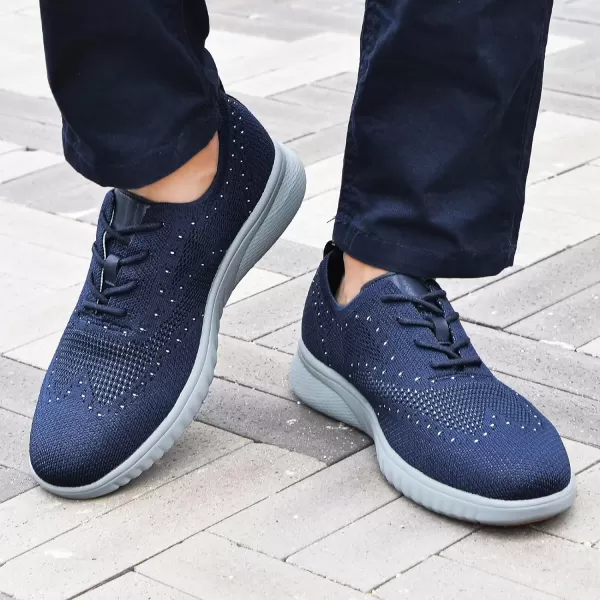TIOSEBON Men's Walking Oxoford Tennis Shoes Sneakers Work Mesh Casual Shoes