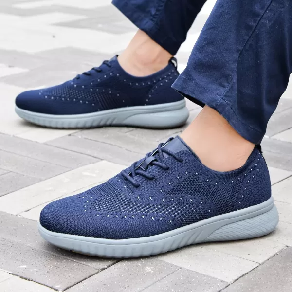 TIOSEBON Men's Walking Oxoford Tennis Shoes Sneakers Work Mesh Casual Shoes