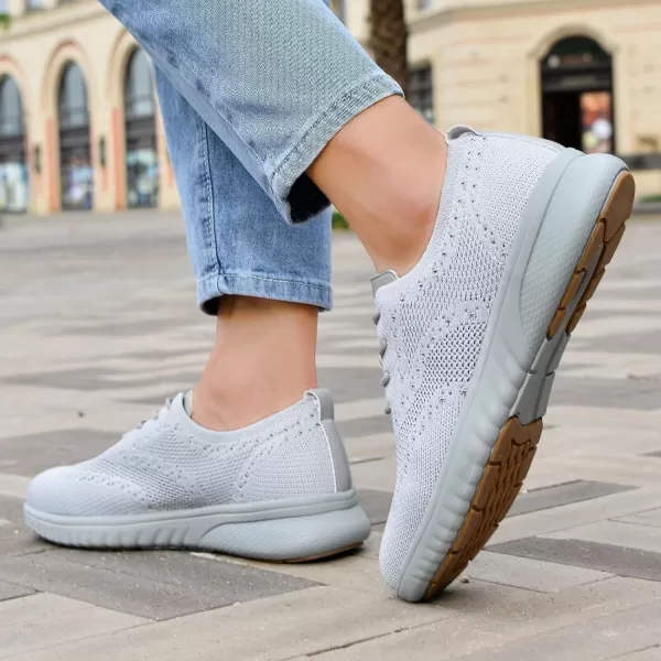 TIOSEBON Men's Walking Oxoford Tennis Shoes Sneakers Work Mesh Casual Shoes