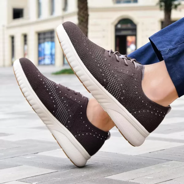 TIOSEBON Men's Walking Oxoford Tennis Shoes Sneakers Work Mesh Casual Shoes