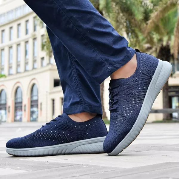 TIOSEBON Men's Walking Oxoford Tennis Shoes Sneakers Work Mesh Casual Shoes