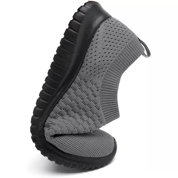 TIOSEBON Men's Walking Tennis Shoes Knit Running Slip-on Lightweight Running Sneakers