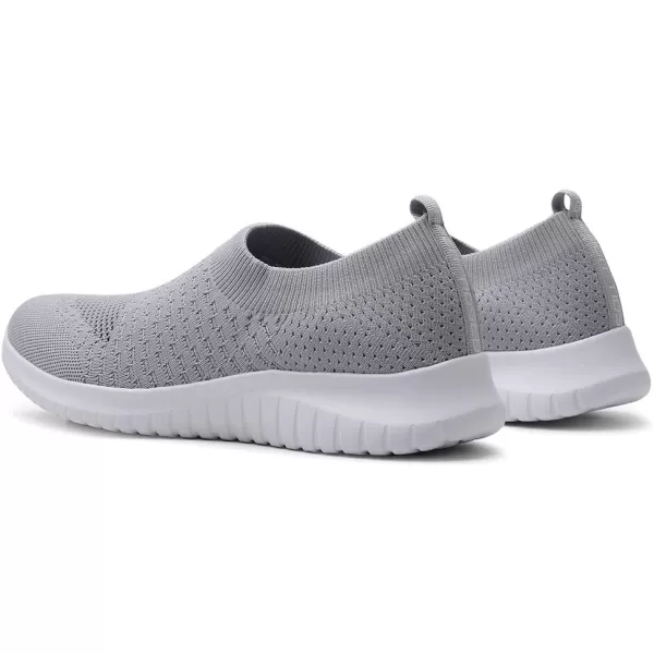 TIOSEBON Men's Walking Tennis Shoes Knit Running Slip-on Lightweight Running Sneakers