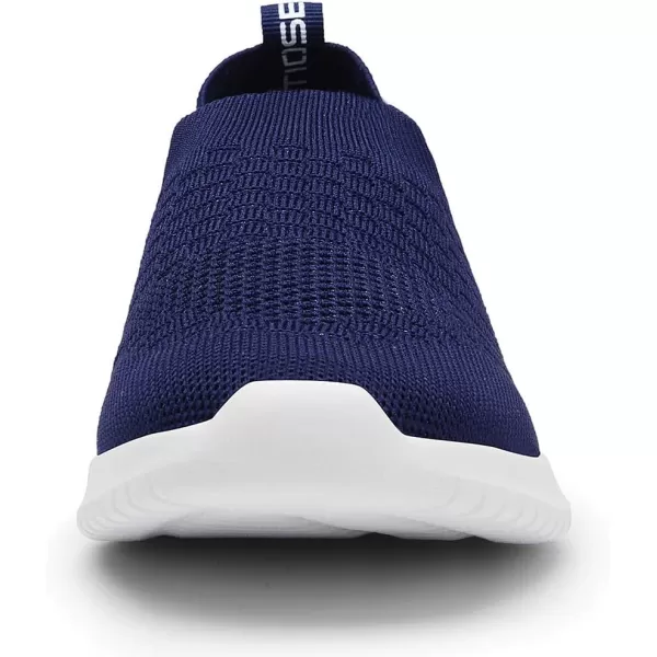 TIOSEBON Men's Walking Tennis Shoes Knit Running Slip-on Lightweight Running Sneakers