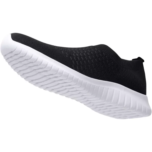 TIOSEBON Men's Walking Tennis Shoes Knit Running Slip-on Lightweight Running Sneakers