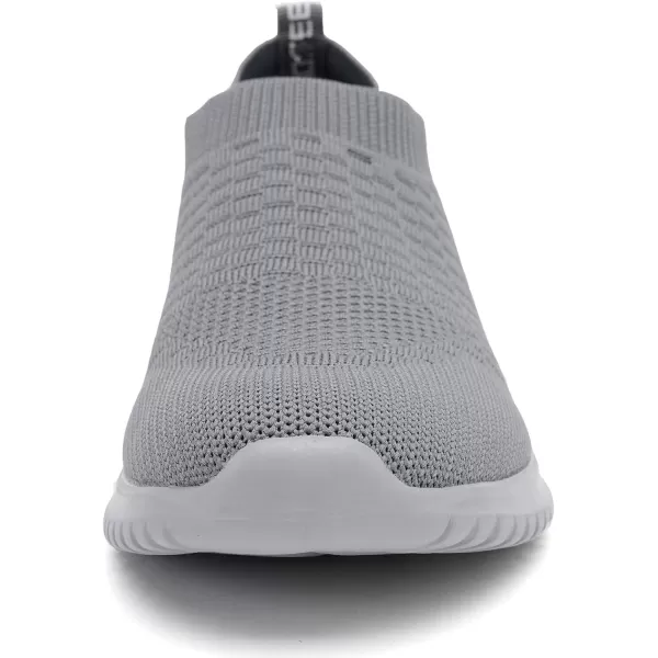 TIOSEBON Men's Walking Tennis Shoes Knit Running Slip-on Lightweight Running Sneakers