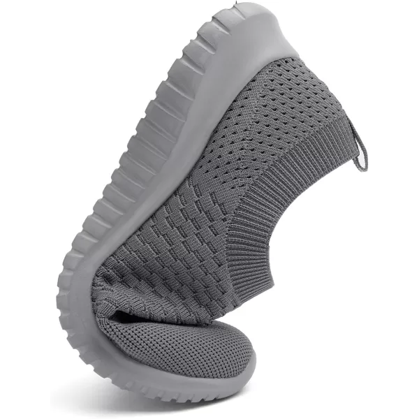 TIOSEBON Men's Walking Tennis Shoes Knit Running Slip-on Lightweight Running Sneakers