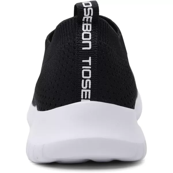 TIOSEBON Men's Walking Tennis Shoes Knit Running Slip-on Lightweight Running Sneakers