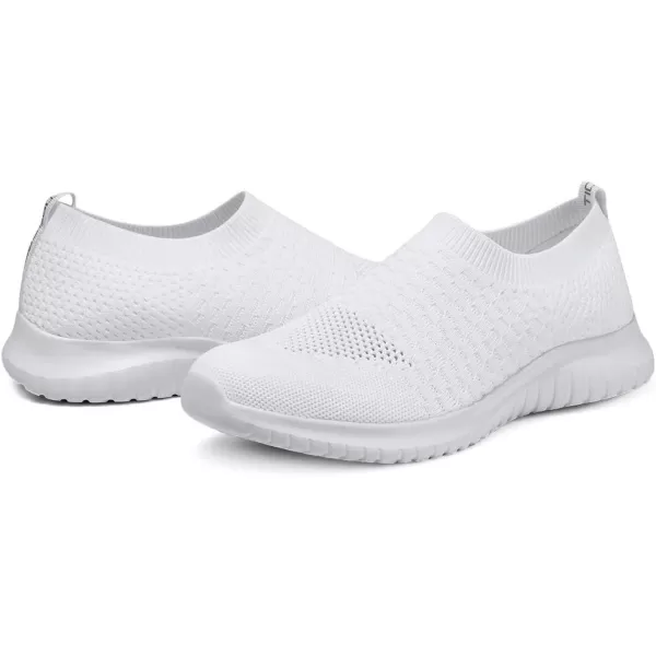 TIOSEBON Men's Walking Tennis Shoes Knit Running Slip-on Lightweight Running Sneakers