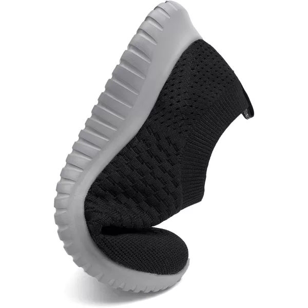 TIOSEBON Men's Walking Tennis Shoes Knit Running Slip-on Lightweight Running Sneakers