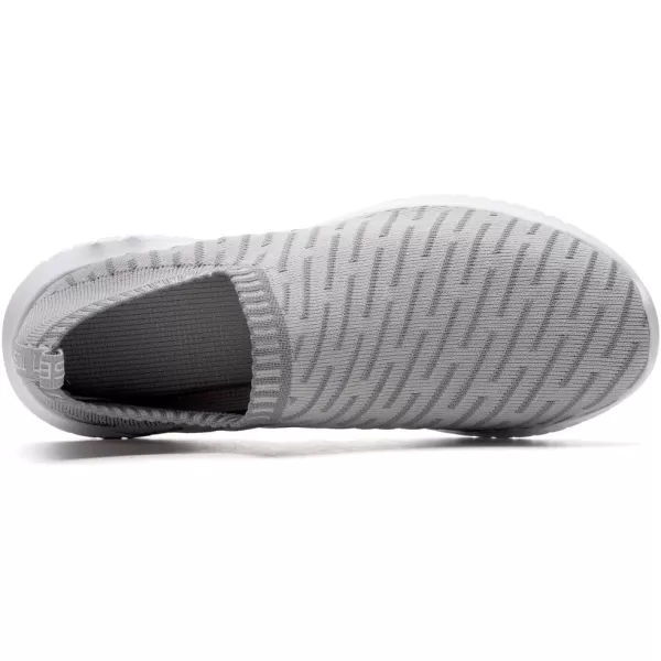 TIOSEBON Men's Walking Tennis Shoes Knit Running Slip-on Lightweight Running Sneakers