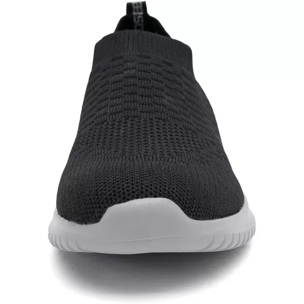 TIOSEBON Men's Walking Tennis Shoes Knit Running Slip-on Lightweight Running Sneakers