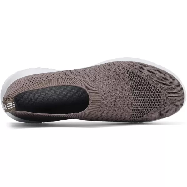 TIOSEBON Men's Walking Tennis Shoes Knit Running Slip-on Lightweight Running Sneakers