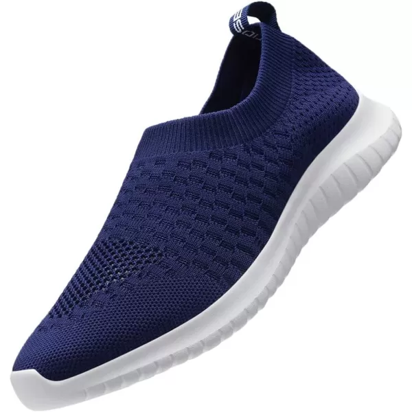 TIOSEBON Men's Walking Tennis Shoes Knit Running Slip-on Lightweight Running Sneakers