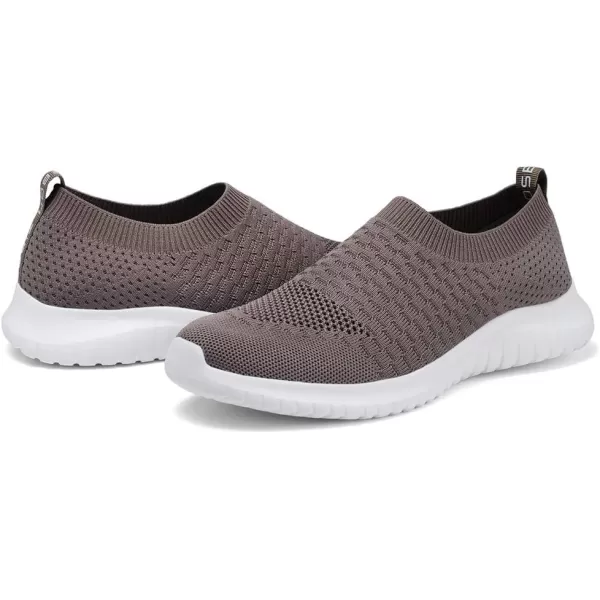 TIOSEBON Men's Walking Tennis Shoes Knit Running Slip-on Lightweight Running Sneakers