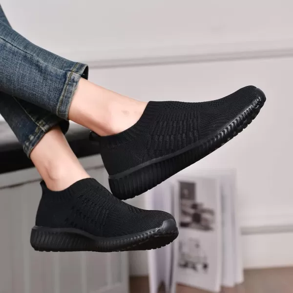TIOSEBON Women's Athletic Walking Shoes Slip On Casual Mesh-Comfortable Tennis Workout Sneakers