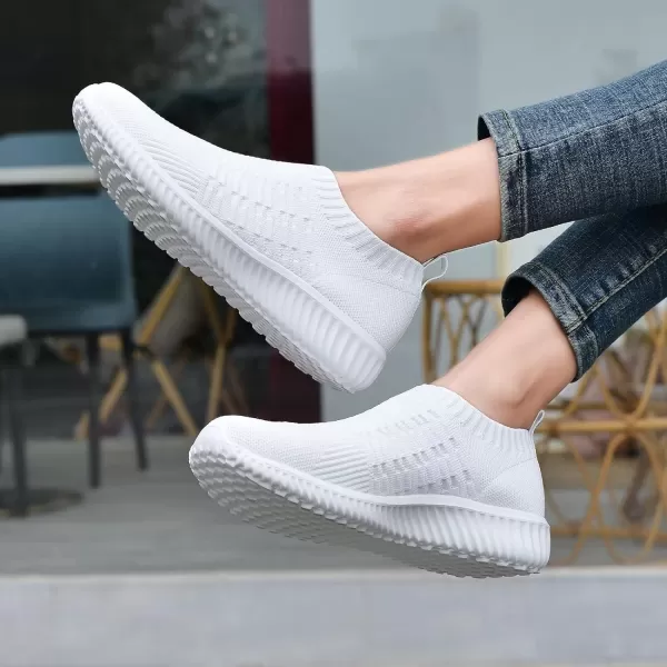 TIOSEBON Women's Athletic Walking Shoes Slip On Casual Mesh-Comfortable Tennis Workout Sneakers