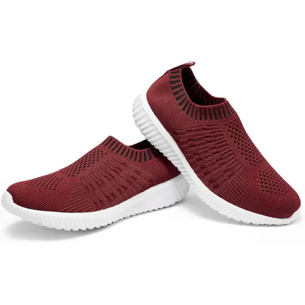 TIOSEBON Women's Athletic Walking Shoes Slip On Casual Mesh-Comfortable Tennis Workout Sneakers