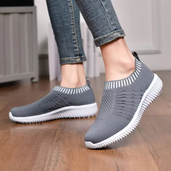 TIOSEBON Women's Athletic Walking Shoes Slip On Casual Mesh-Comfortable Tennis Workout Sneakers