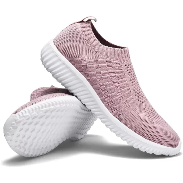 TIOSEBON Women's Athletic Walking Shoes Slip On Casual Mesh-Comfortable Tennis Workout Sneakers