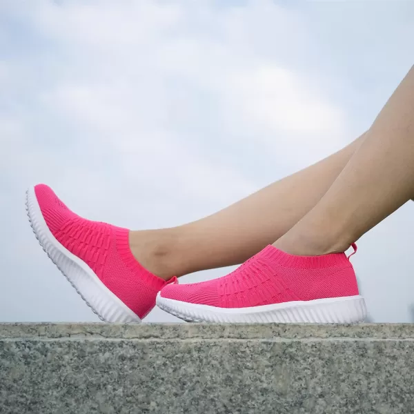 TIOSEBON Women's Athletic Walking Shoes Slip On Casual Mesh-Comfortable Tennis Workout Sneakers