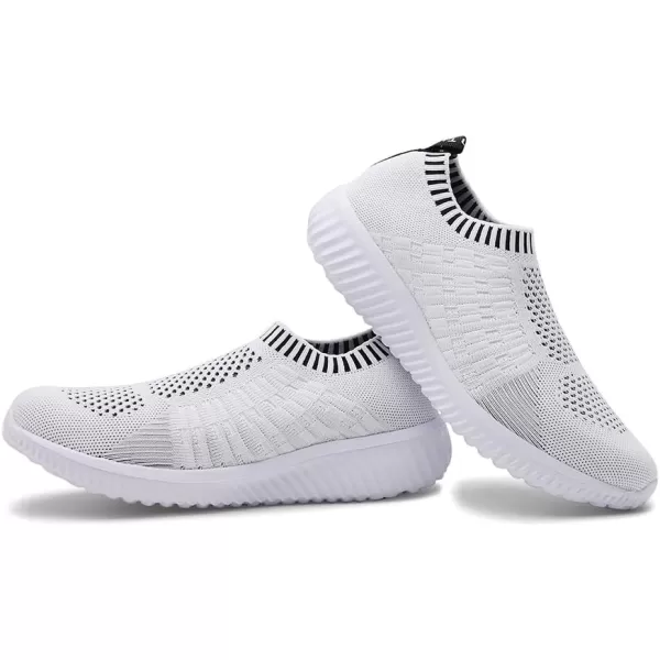 TIOSEBON Women's Athletic Walking Shoes Slip On Casual Mesh-Comfortable Tennis Workout Sneakers