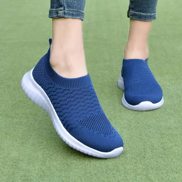 TIOSEBON Women's Athletic Walking Shoes Slip On Casual Mesh-Comfortable Tennis Workout Sneakers