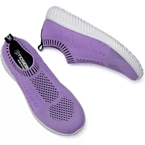 TIOSEBON Women's Athletic Walking Shoes Slip On Casual Mesh-Comfortable Tennis Workout Sneakers