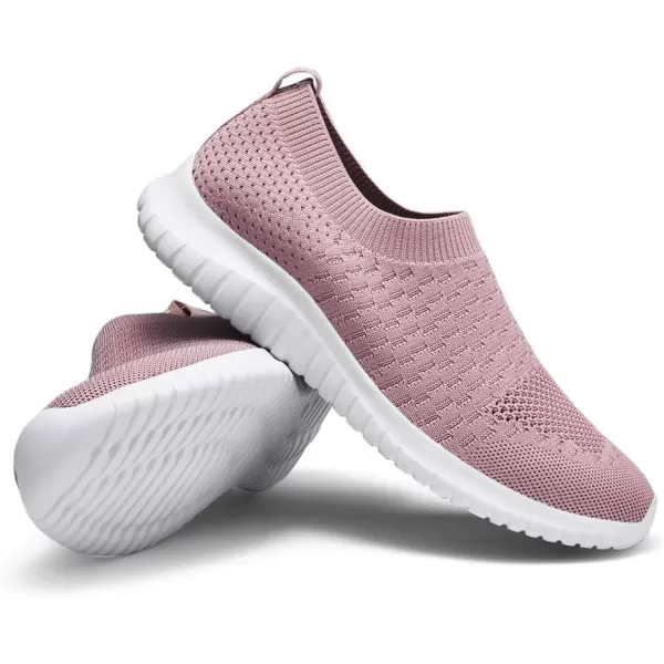 TIOSEBON Women's Athletic Walking Shoes Slip On Casual Mesh-Comfortable Tennis Workout Sneakers