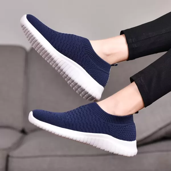TIOSEBON Women's Athletic Walking Shoes Slip On Casual Mesh-Comfortable Tennis Workout Sneakers