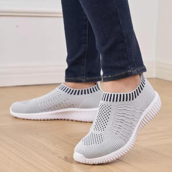 TIOSEBON Women's Athletic Walking Shoes Slip On Casual Mesh-Comfortable Tennis Workout Sneakers